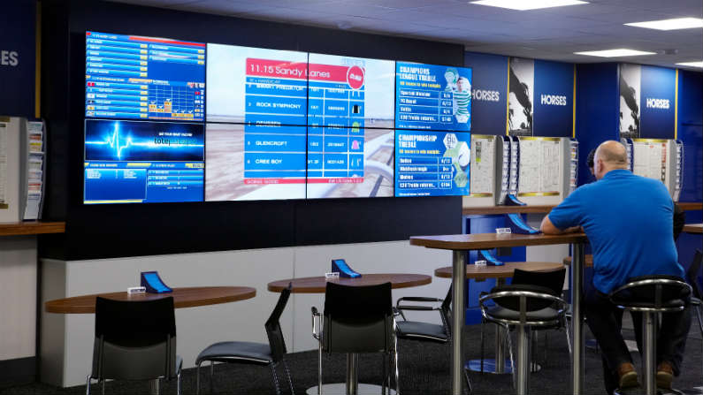 Inside of a William Hill bookmakers