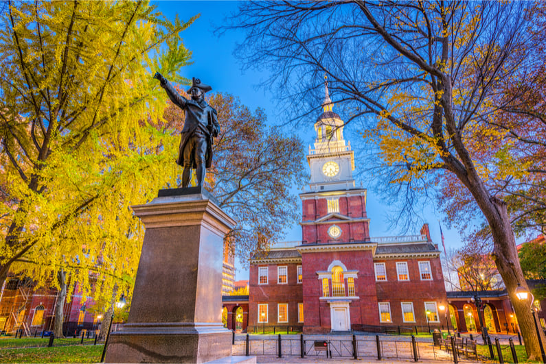 Independence Hall in Philadelphia, Pennsylvania, USA.