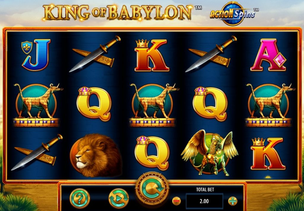 Shuffle Master King of Babylon slot reels